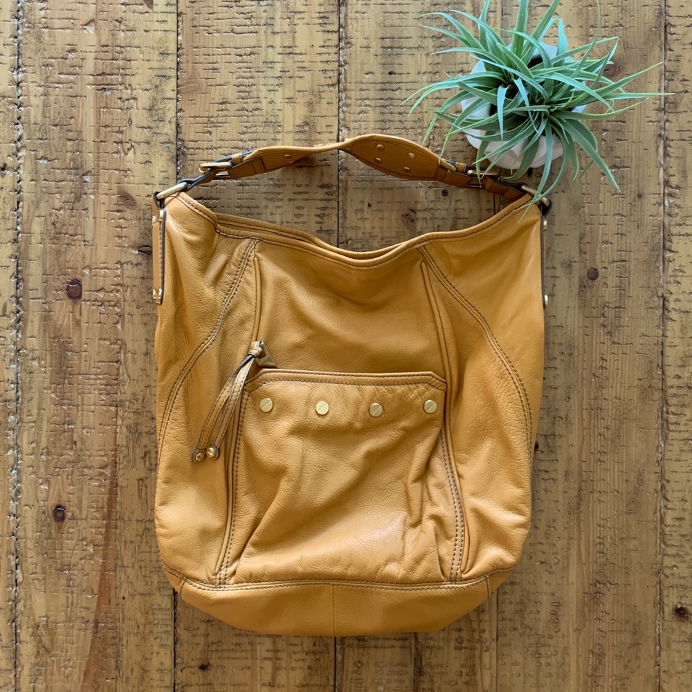 Steve Madden Women’s Leather Hobo Bag - Yellow